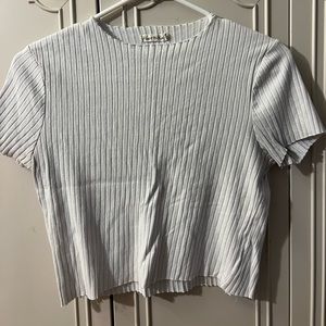 Womens mock neck ribbed crop top